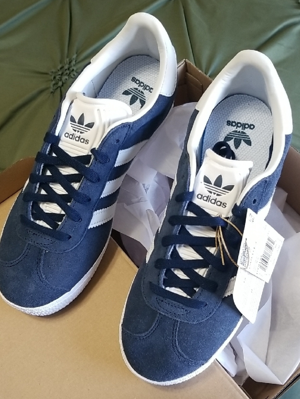 adidas Gazelle J Sneakers - Navy Blue White - Picture 3 of 5